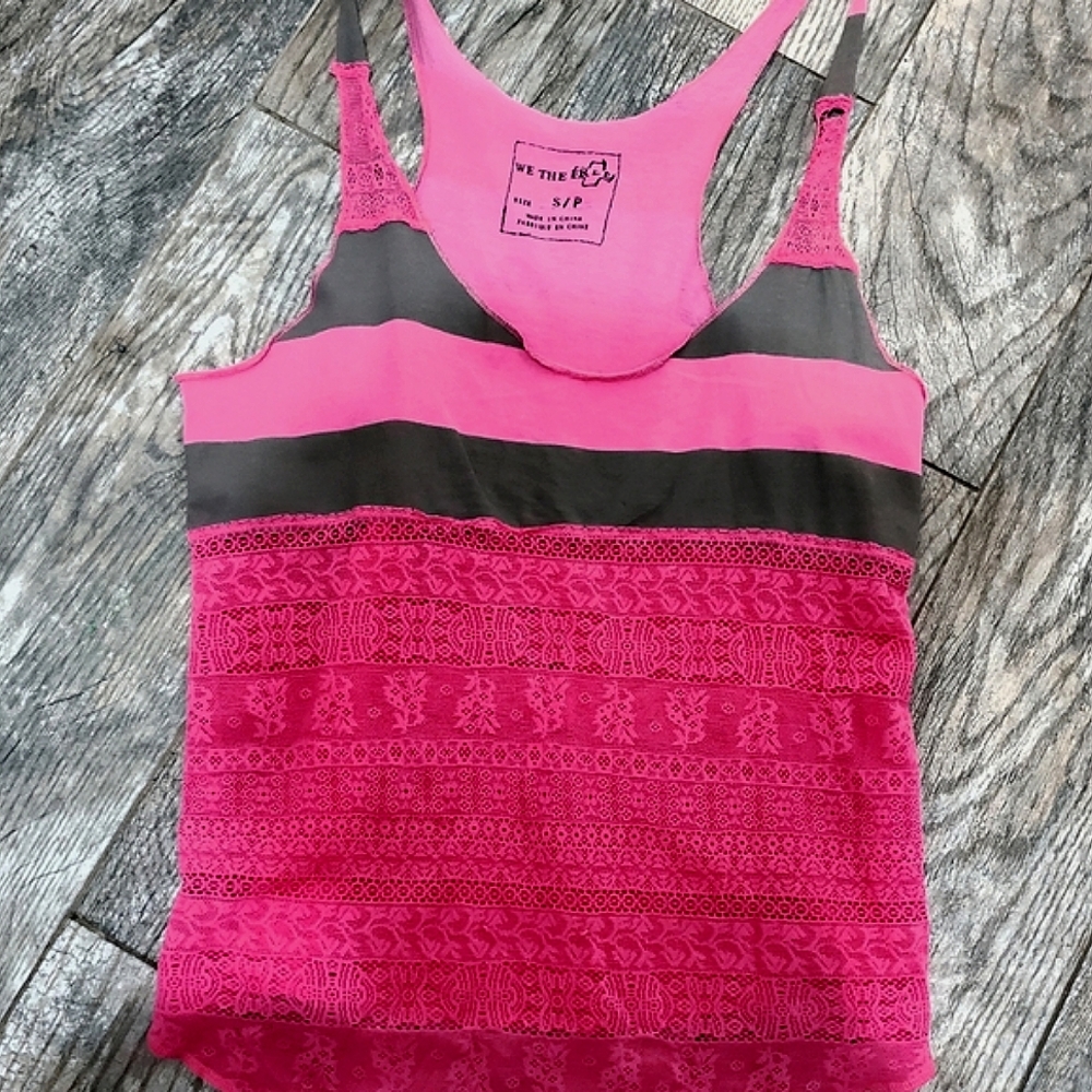 FREE PEOPLE Pink/Gray Multifaceted Cond...  vguc++/euc worn 2/3x!!